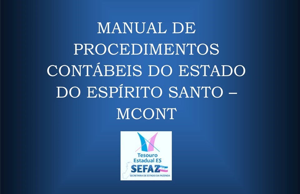 MCONT - Manual de Procedimentos Contábeis do Espírito Santo